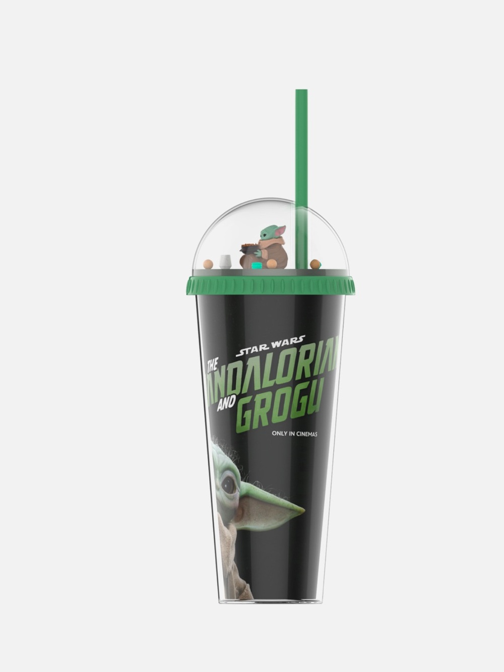 Star Wars Mandalorian & Grogu Dome Tumbler w Straw-Cinemark Exclusive NWT! - Picture 9 of 13